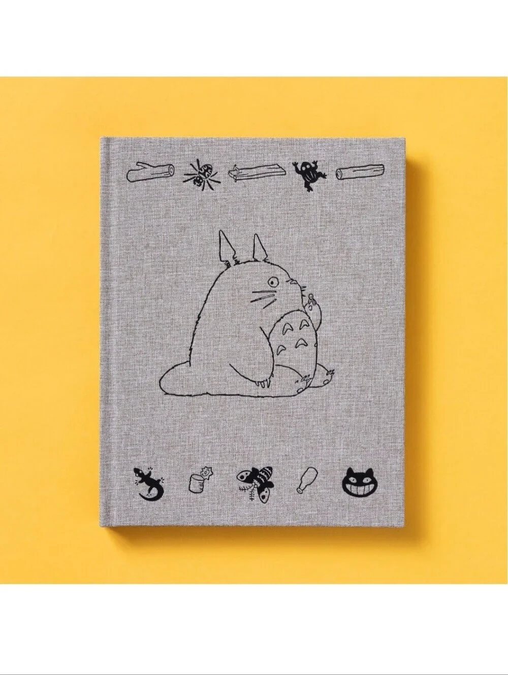 Studio Ghibli Totoro Gray Linen Journal — Gray Sketch Notebook